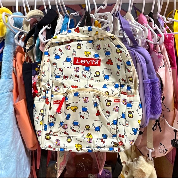 Sanrio Accessories Levis Hello Kitty Backpack School College Sanrio